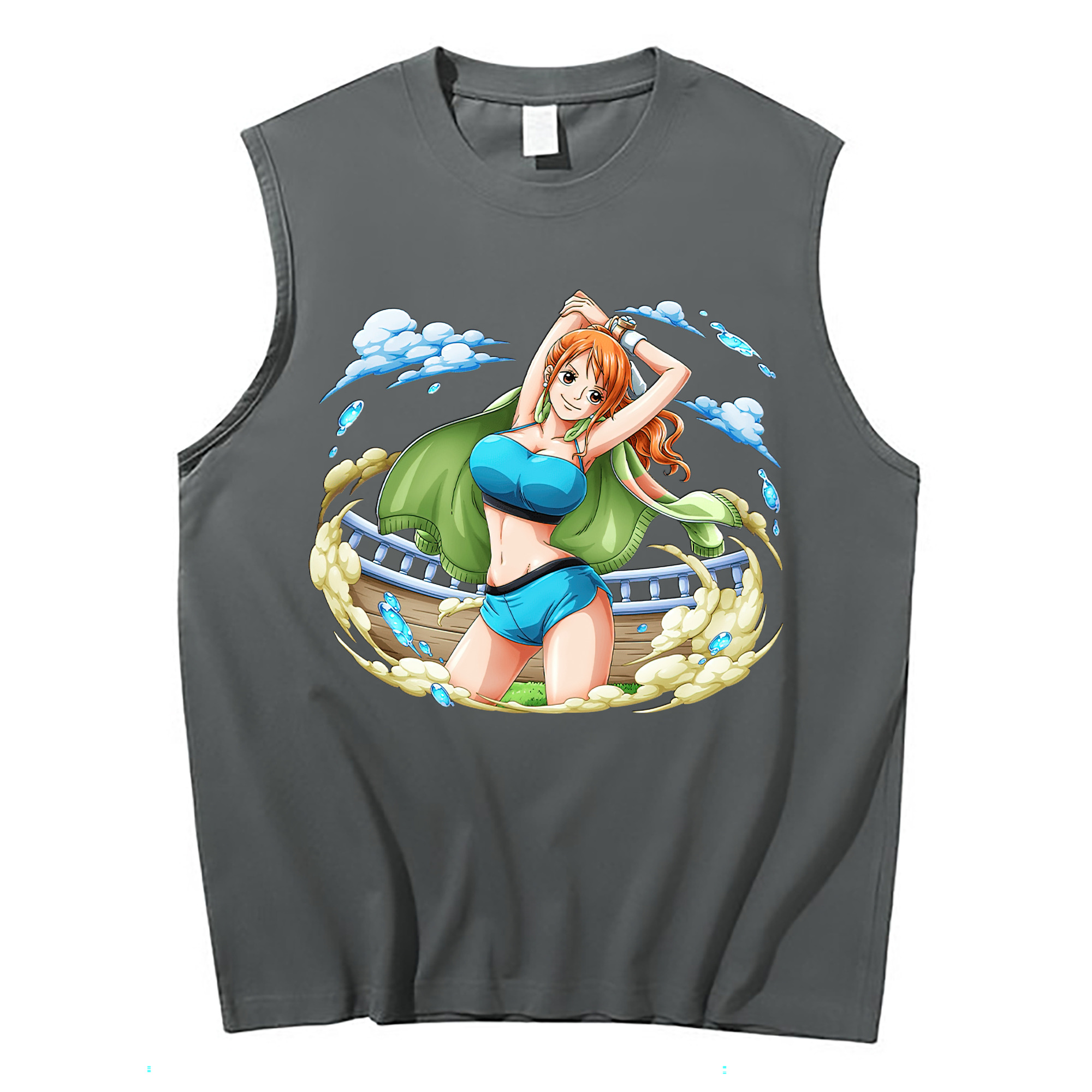 ワンピース ナミ ONE PIECE Nami コットン100％タンクトップ（フロントプリント）
